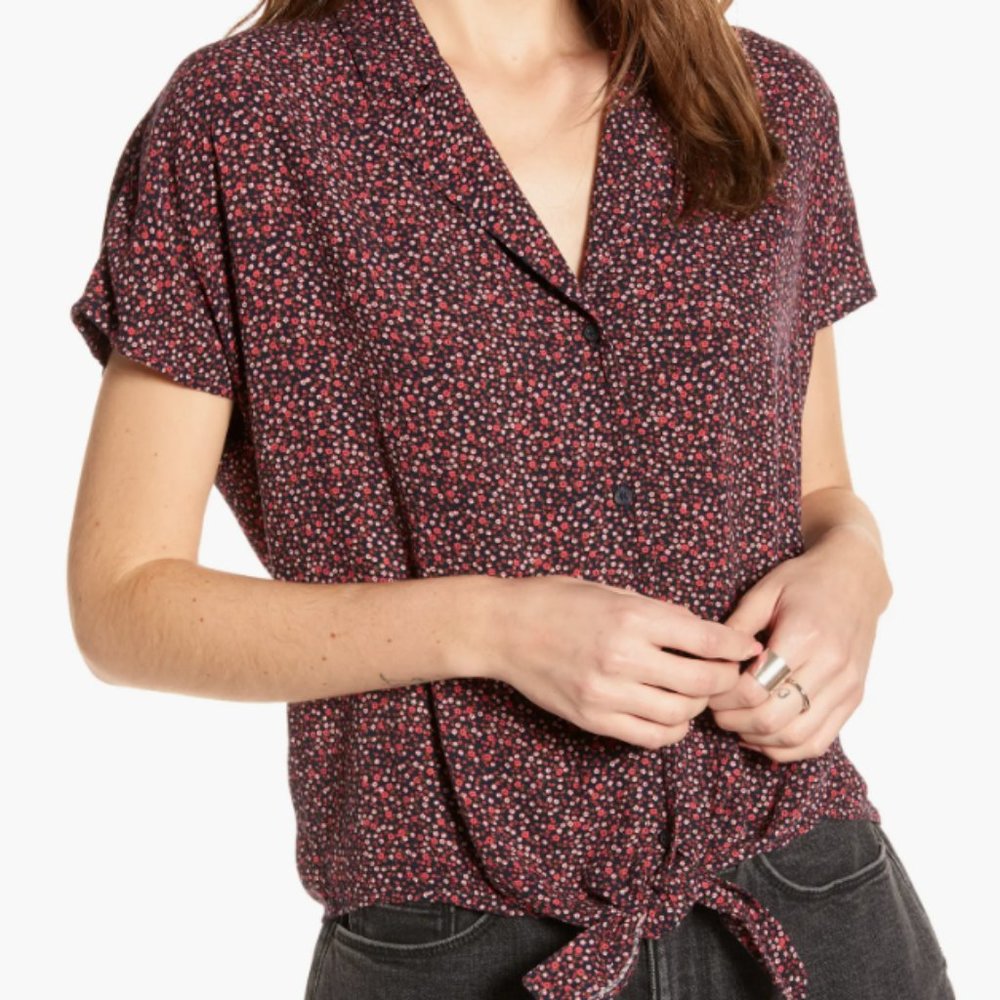 Treasure & Bond Tie Front Shirt